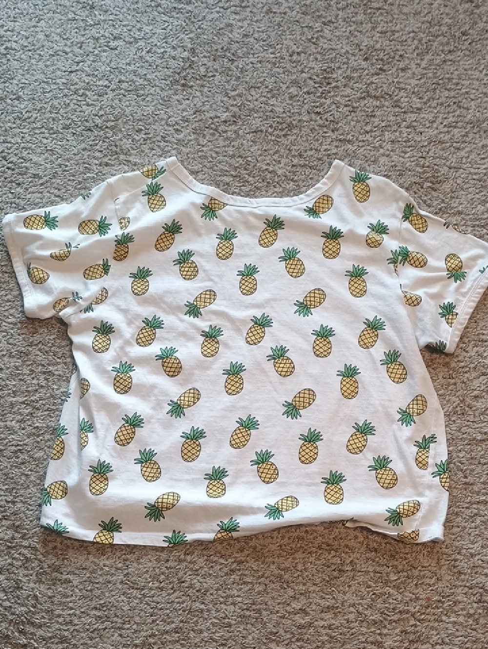 Kids Pineapple Print Tee - White